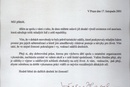 Dopis od Václava Havla z roku 2001